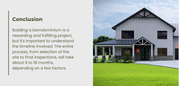 A modern barndominium project emphasizes the importance of thorough inspections throughout the construction process.