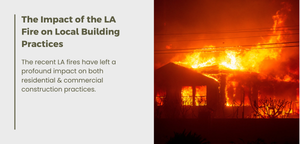 Image depicting the shift in building practices in LA post-fires, highlighting fire-resistant materials and new construction trends.