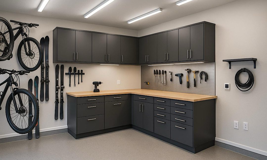 Custom work shop in your Barndominium Build in Idaho